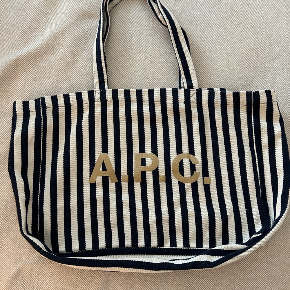 APC striped tote bag